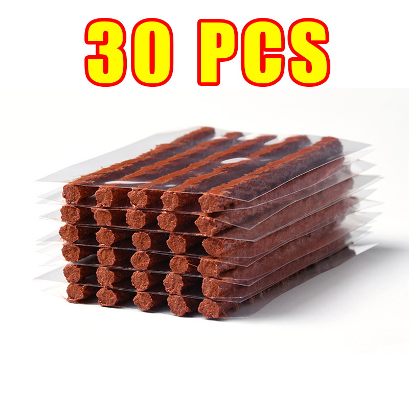 Car Tire Repair Tool Kit with Rubber Strips Tubeless Tyre Puncture Studding Plug Set Motorcycle Truck Vacuum Tire Repair Tool: Brown