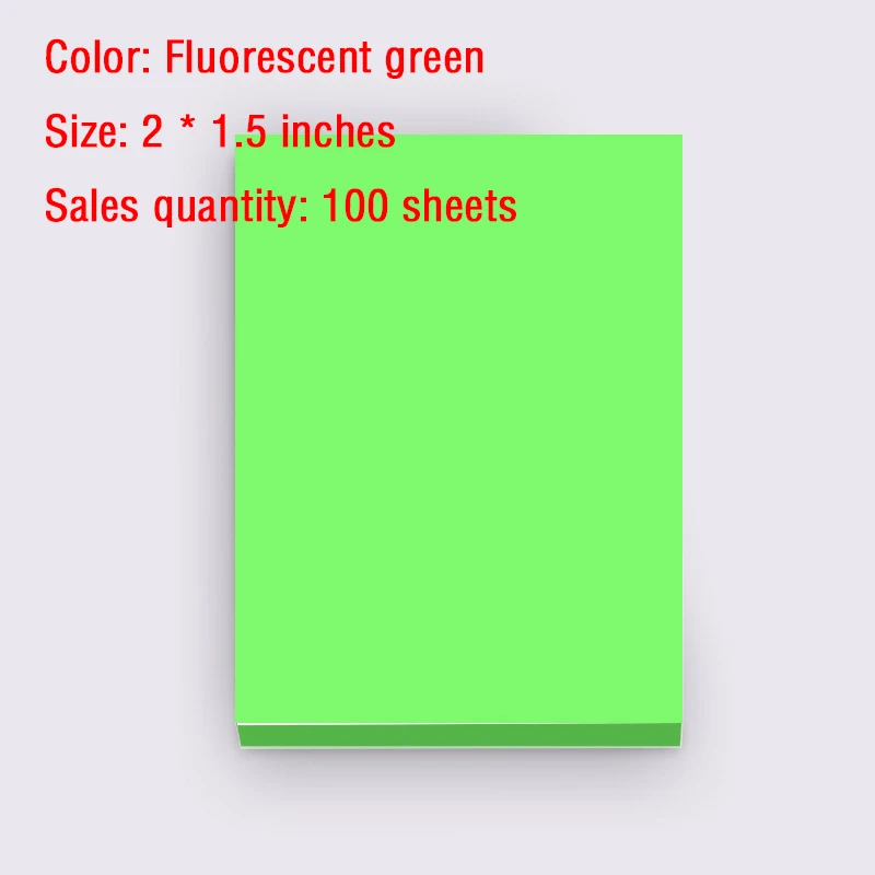 100 Sheets Sticky Notes 1.5x2 Inches Posted Self Sticky Notes Pad Its Planner Memo Stickies Student Office Writing Stationery: black