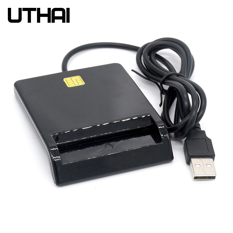 Uthai  x01 usb smart kortleser til bankkort ic / id emv kortleser til vinduer 7 8 10 linux os usb-ccid iso 7816: misligholde tittel