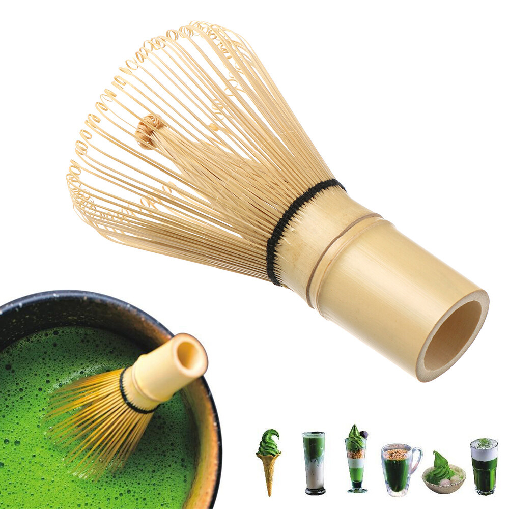 1pc Bamboo Tea Whisk Matcha Green Tea Powder Bamboo Brush Appliance Matching Tool Japanese Matcha Tool Kitchen Supplies