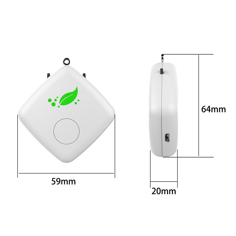 2 Pcs Portable Mini Air Purifier Necklace Wearable Personal Air Purifier for Kids/Adults