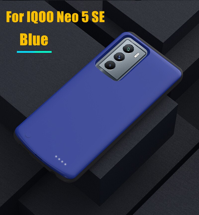 Portable Power Bank Cover For OPPO IQOO Neo 5 5S 5 SE Smart Battery Cases 6800mAh Externel Battery Powerbank Charging Cover Case: Lavender