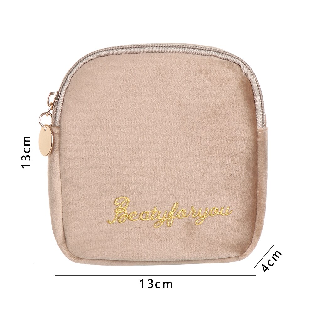 1PC Sanitary Napkin Storage Bag Canvas Pad Makeup Bag Coin Purse Jewelry Organizer Credit Card Pouch Case Tampon Packaging