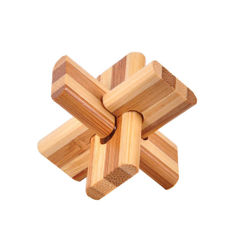 Holz 3D IQ Puzzle Kongming Schlösser Luban Lock Gehirn Teaser Logic Puzzle Cube Pädagogisches IQ Spiel Spielzeug für Erwachsene Kinder jugendliche: 8