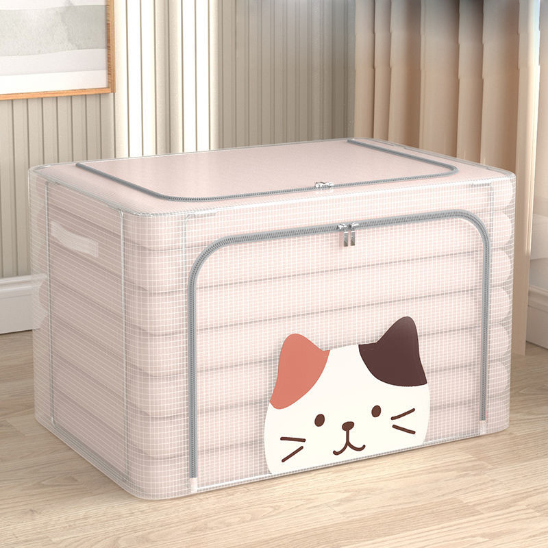 Folding Storage Box Clothing Underwear Quilt Toys Organizer Waterproof Fabric Modern Bin Box Househould Cabinet Bag: 22L 40X30X19CM / huamaohuilalian