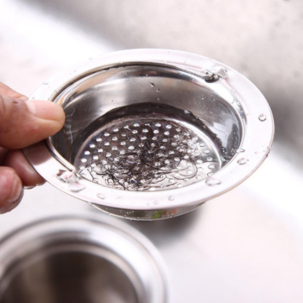 Rustfritt stål kjøkkenvask sil vask kurv sil med håndtak vann skjerm til kjøkkenutstyr avløpsfilter kork