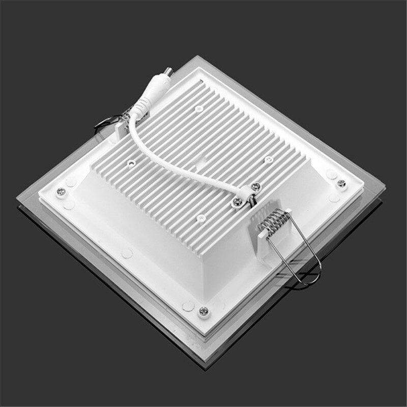 6W 9W 12W 18W 24W LED Panel Downlight Square Glass Cover Lights High Bright Ceiling Recessed Lamps AC85-265 With adapter