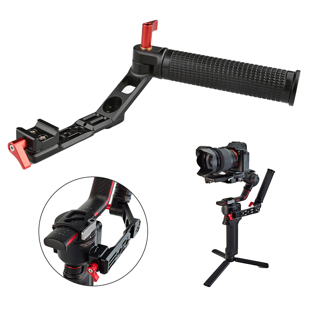 Handheld Stabilizer Extension Holder Gimbal Camera for DJI RS 2/RSC 2 with Bracket 180 Adjustable Angle Hand Grip Accessories