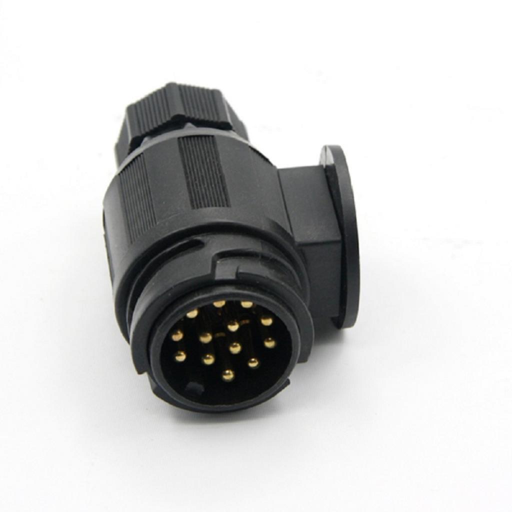 Black 12V 13 Pin Car Truck Trailer Plug Connector Plug & Play