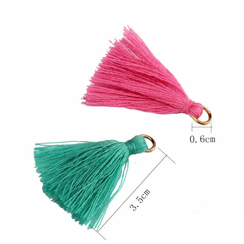 Anneau suspendu gland frange pendentif | 100 pièces, bricolage, petits glands garniture vêtements rideau décoratif boucles d'oreilles composants de bijoux