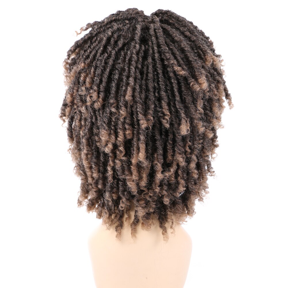 Yihan Synthetic Hair Knotless Braided Wigs Dreadlock Hair Wig For Black Men Women Natural Black Synthetic Dreadlocks Wig
