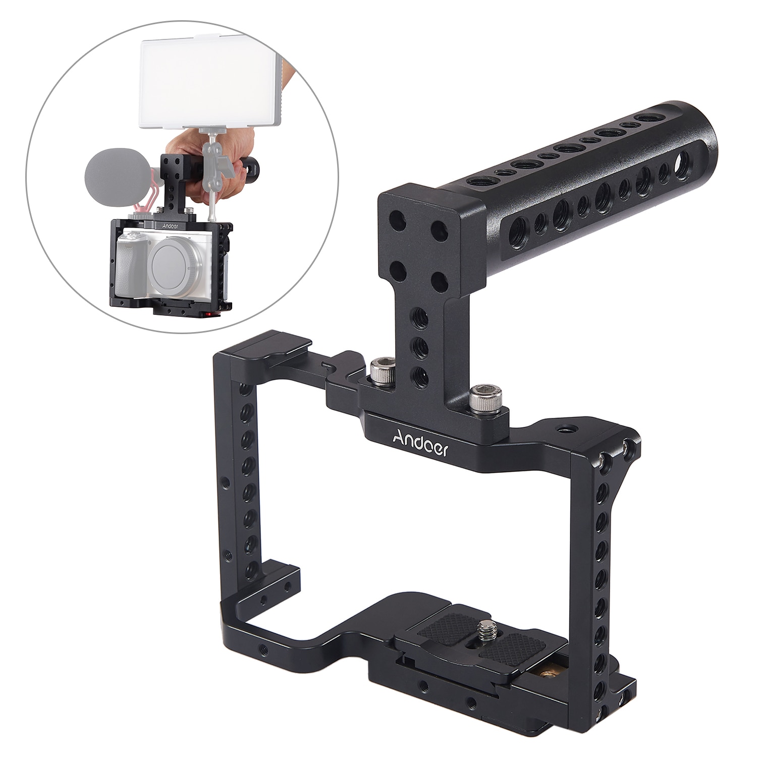 Andoer Camera Kooi Beschermen Video Cases Mounts Voor Sony A6500/A6400/A6300/A6000/NEX7 Video Film movie Maken Stabilisator