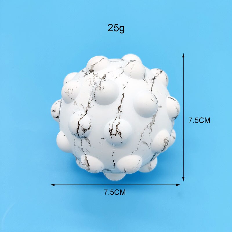 Pop Stress Ball Fidget Toy with Printed Pattern 3D Silicone Push Bubble Stress Anti-Anxiety Squeeze Sensory Bubbles Popping: 13