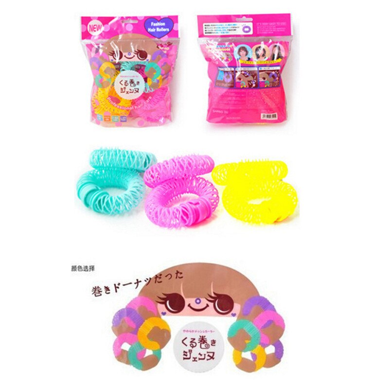 Pelo mágico rizador espiral rizos rodillo Donuts rizos Herramienta de Peinado accesorios para el cabello hágalo usted mismo 8 Uds 7cm * 6 cm