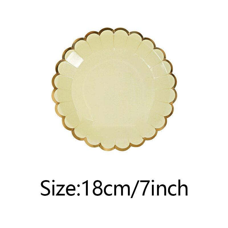 40 Stuks Gouden Papieren Borden 7 & 9 Inch - Wegwerp Folie Servies Voor Feest
