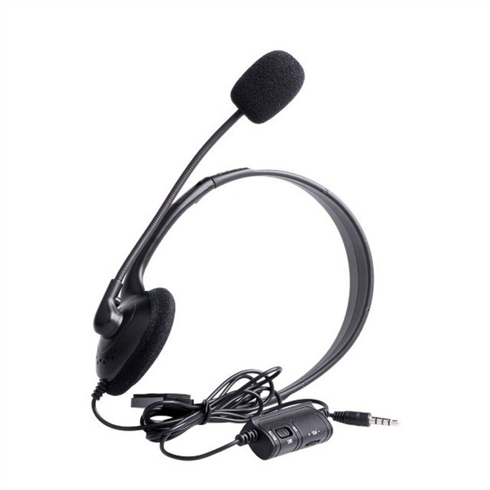 Hoofdtelefoon Zwart Wired Headset Hoofdtelefoon Oortelefoon Microfoon Voor Sony Playstation 4 PS4 Game Hoofdtelefoon # T2