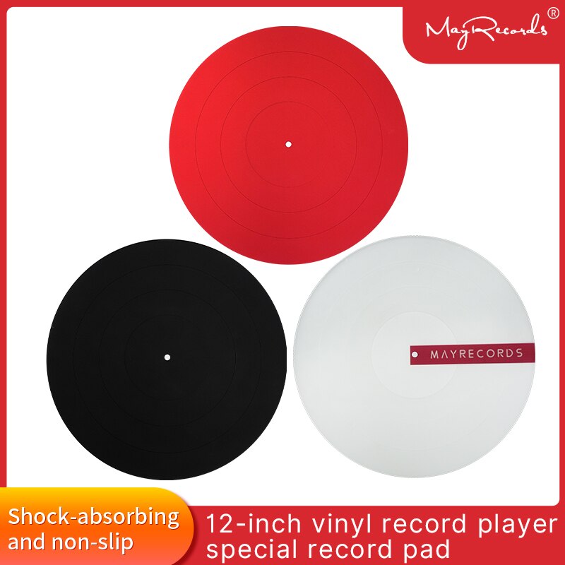 Brand 12'' LP Anti-vibration Silicone Pad Rubber LP Slip Mat for Phonograph Turntable Vinyl Thickness 3MM Flat Soft LP Mat