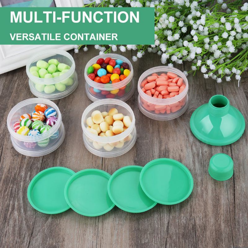 Babymelkpulverdispenser stablebar babymating reiseoppbevaringsbeholder 3 pakke  g99c
