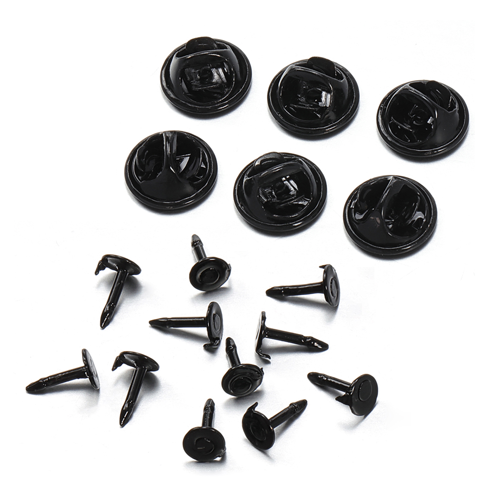 50Sets Pins Caps Button Butterfly Clasp Pin Back Squeeze Badge Holder Brooch Clutch Nail Tie Stoppers for DIY Jewelry Findings