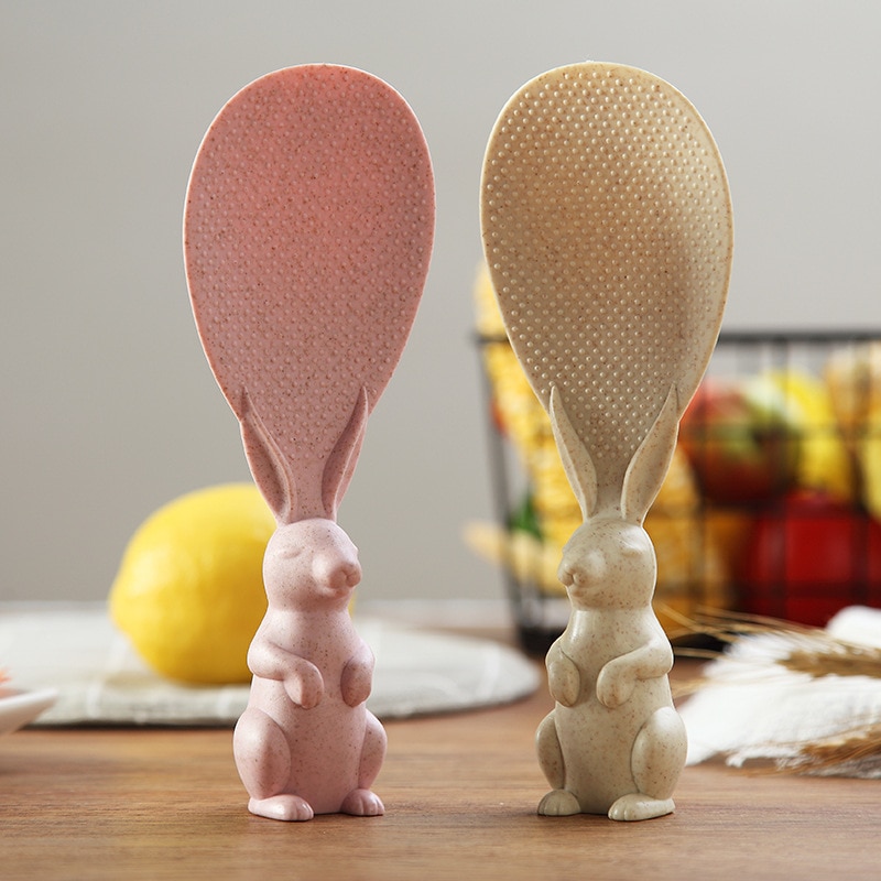 Standing Non-Stick Plastic Rice Spoon Cartoon Cute Tableware Rice Cooker Special Kitchen Utensils Rice Spoon Tool Spatula