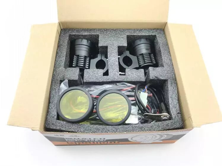 2pcs/1pc 3inch 12v 24v 7500k Waterproof Round Led Night Bar Lights Portable Spotlights Motorcycle Offroad Truck Driving Car Boat