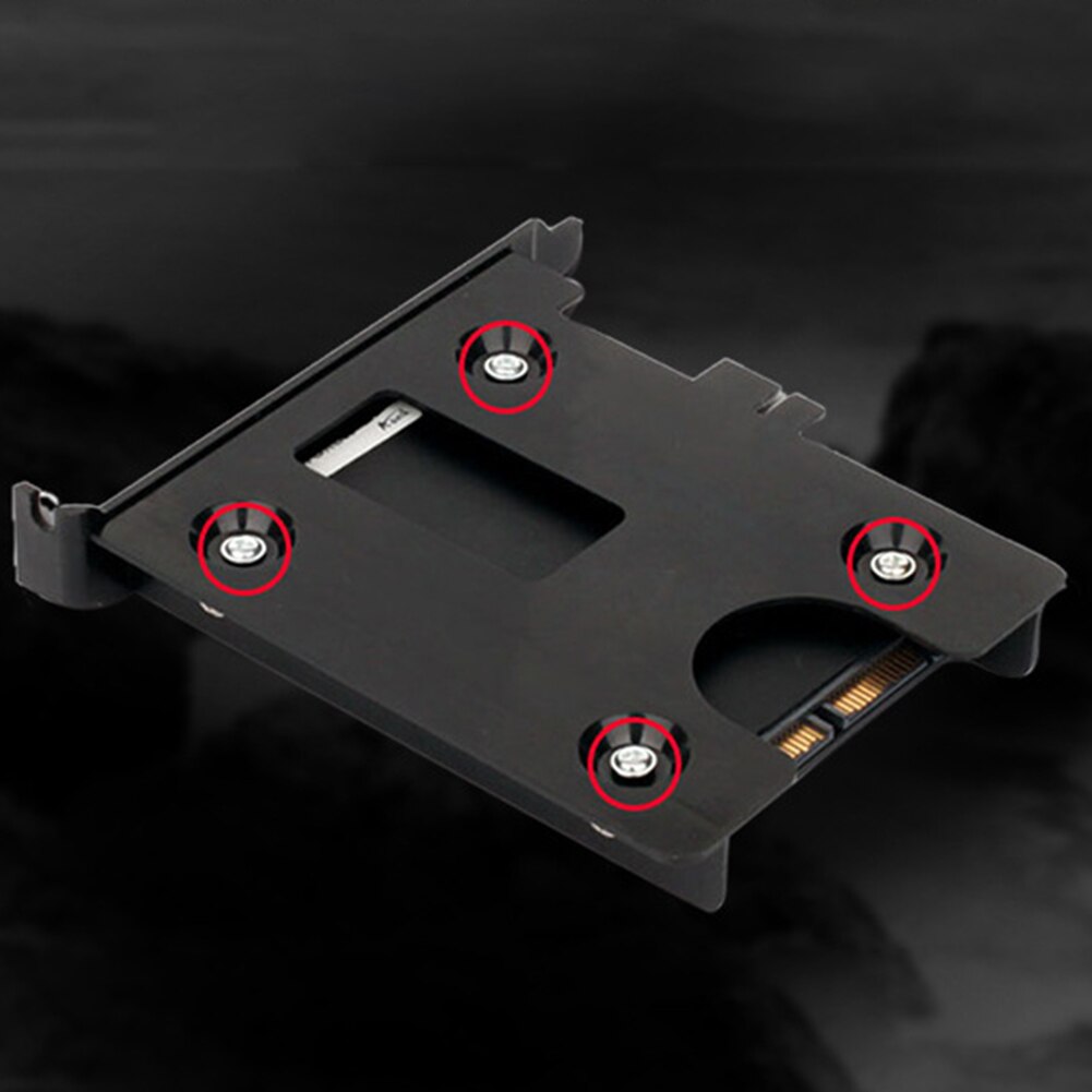 Almacenamiento ligero negro Panel trasero soporte de montaje Compatible soporte adaptador de unidad ecológico SSD HDD ABS ahorro de espacio