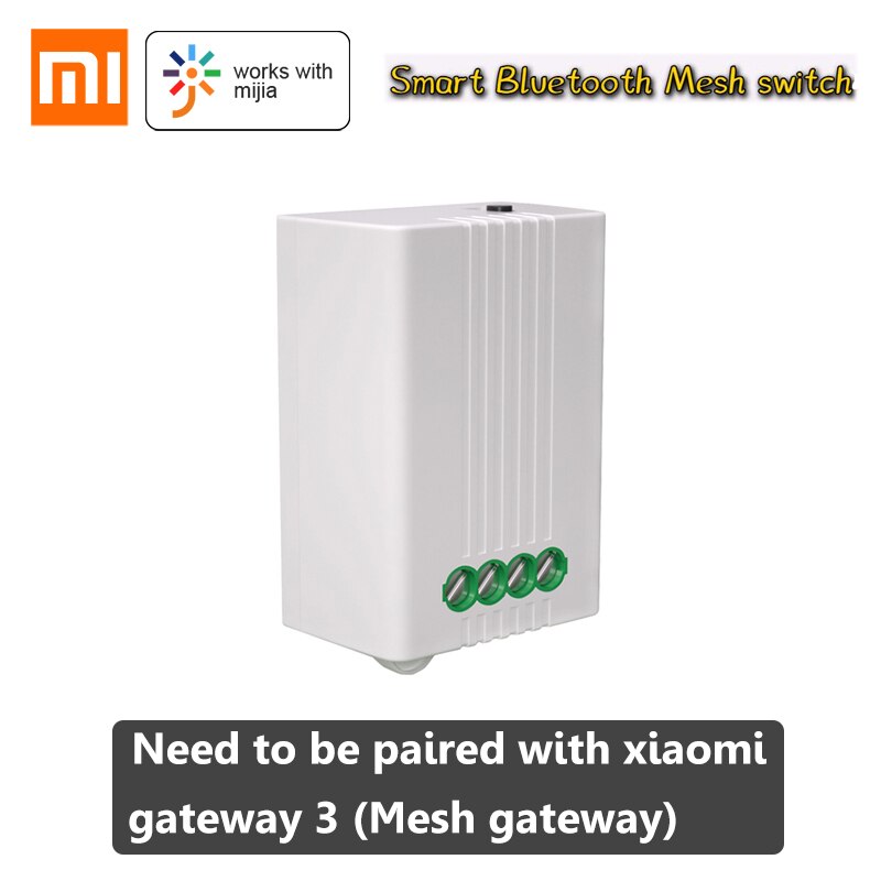 Xiaomi Mijia APP Smart Bluetooth Mesh On-Off device Smart Remote Control Light Switch No Line Modification With Timing Function: White