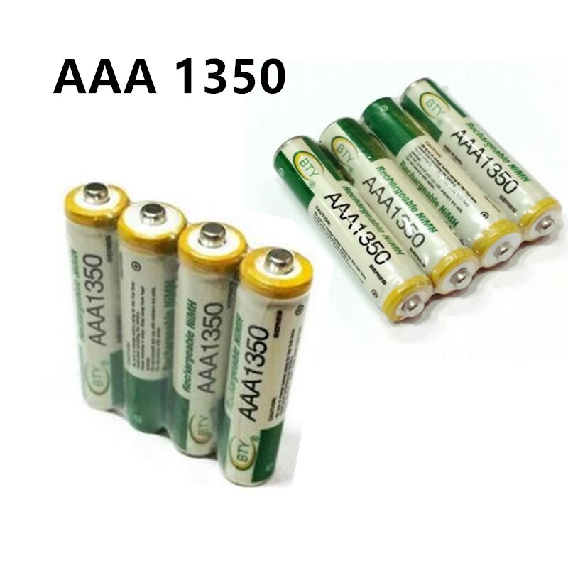 100%  aaa-batterien, 1350 mah-akkus 1800 3a wiederaufladbare ni-akkus, -mh 1.2 v aaa-batterien für uhren, mäuse, computer, spielzeug usw.