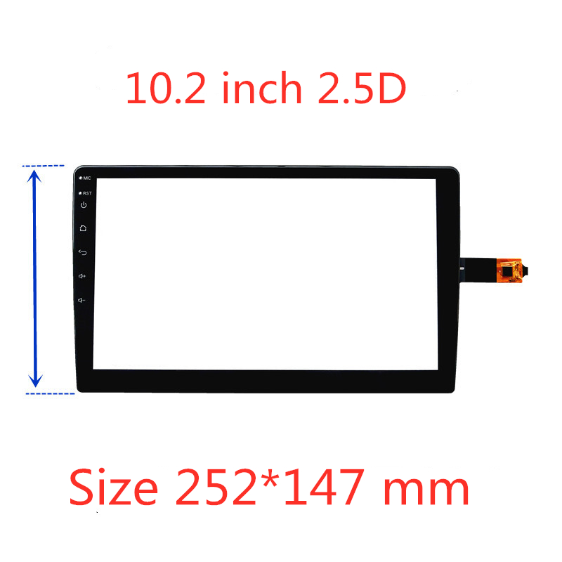 2.5D 9 10.2 INCH touch for Junsun V1 Pro Android 9.0 Car Radio Multimedia Player Navigation GPS touch screen panle: 2.5D  type A