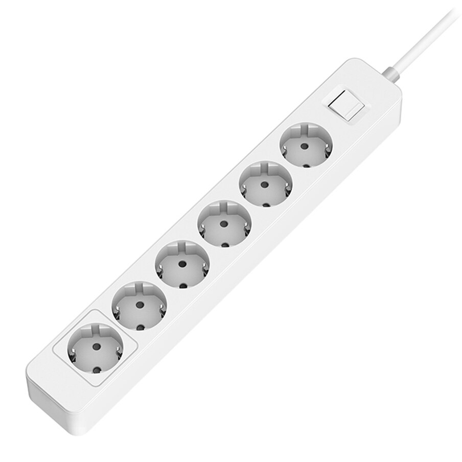 Power Strip Surge Protector 5/6 AC Outlets Stopcontacten EU Plug 16A 250V 1.5m Verlengsnoer Schakelaar Overbelasting Bescherming desktop