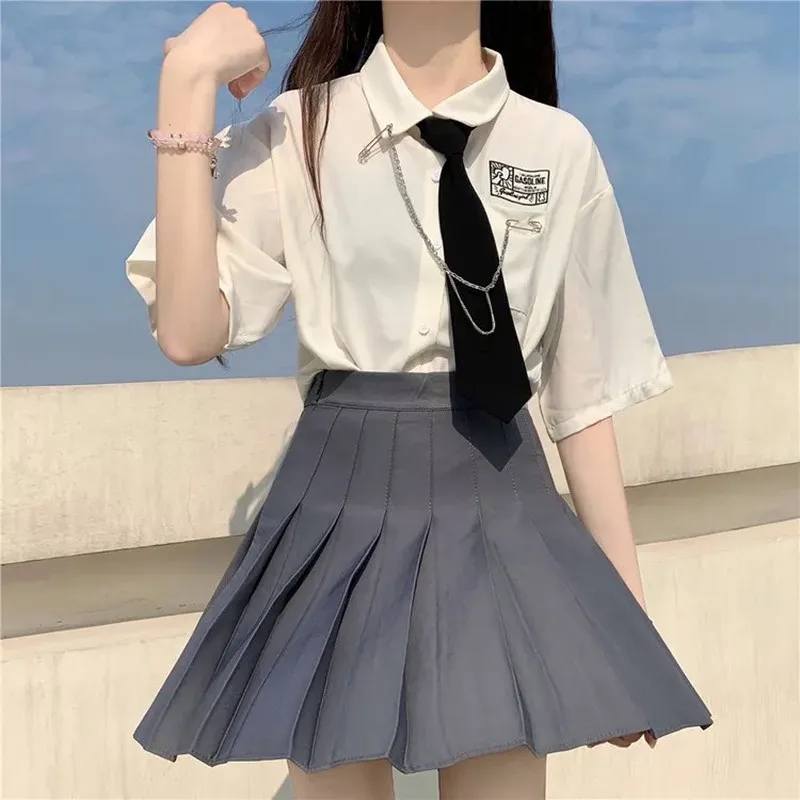 Uniforme JK para niñas, corbatas simples negras con cremallera para hombres, mujeres, estudiantes, puesta en escena, corbata mate, accesorios de disfraces,