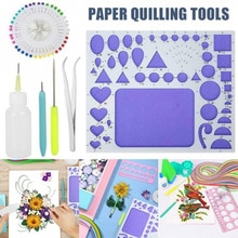 Diy Paper Quilling Tools Kit Template Mould Board Pin Needles Tweezer Hamdmade Crafts Paper Decoration Tool