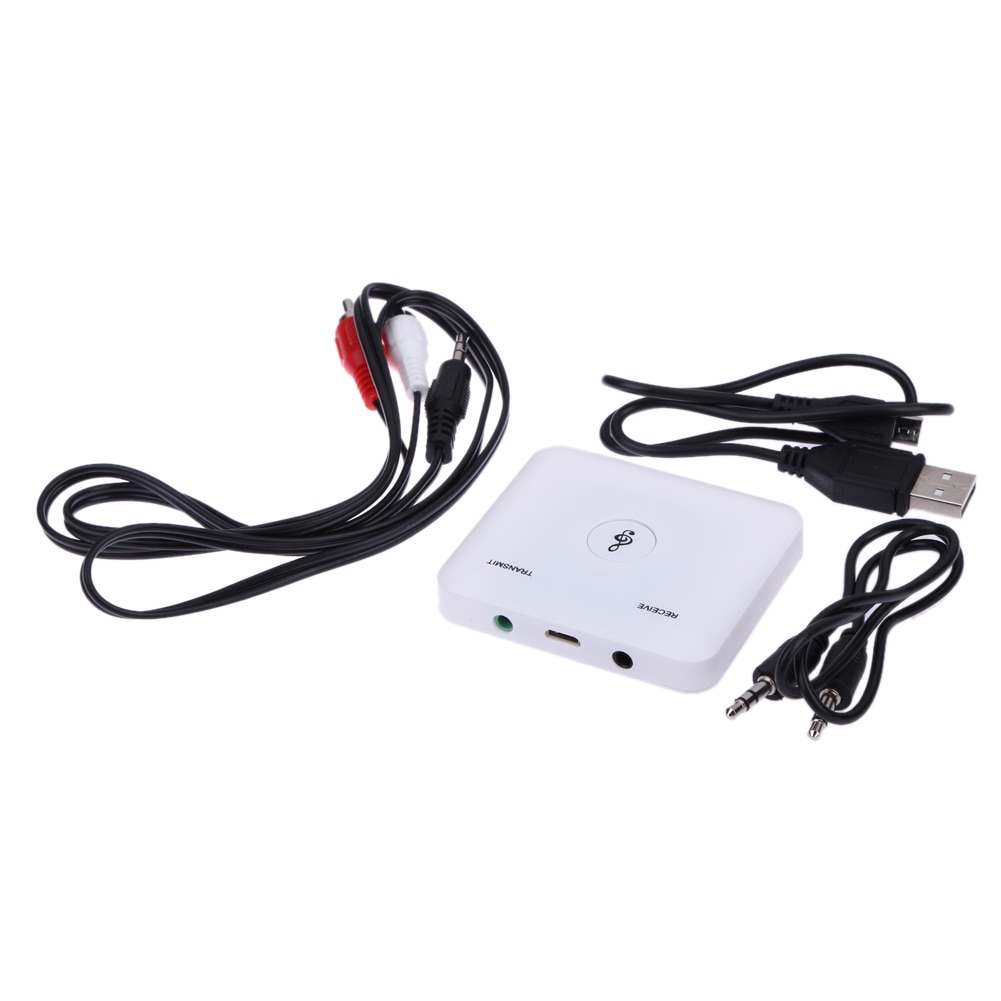 HIFI Wireless Bluetooth 2 in1 Audio Transmitter Receiver 3.5MM RCA Music Adapter Support AUX OUT Earphone for cellphones