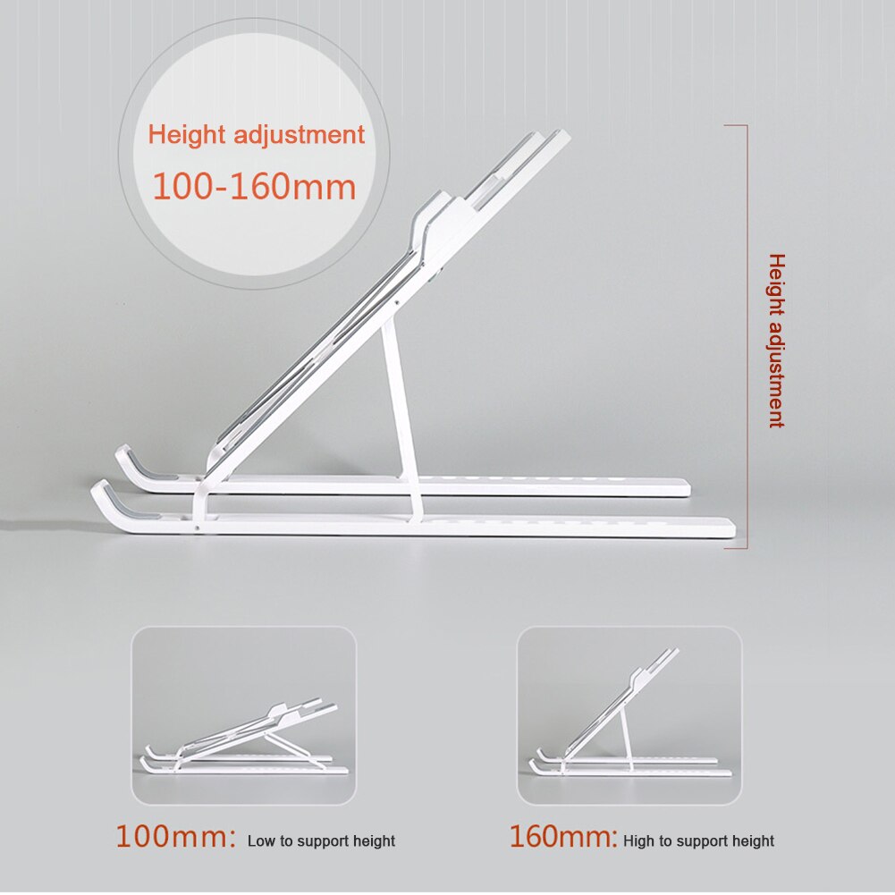 Portable Laptop Holder Stand Notebook Adjustable Height Bracket Cradle Lifting Cooling Holder with Non-slip Pad
