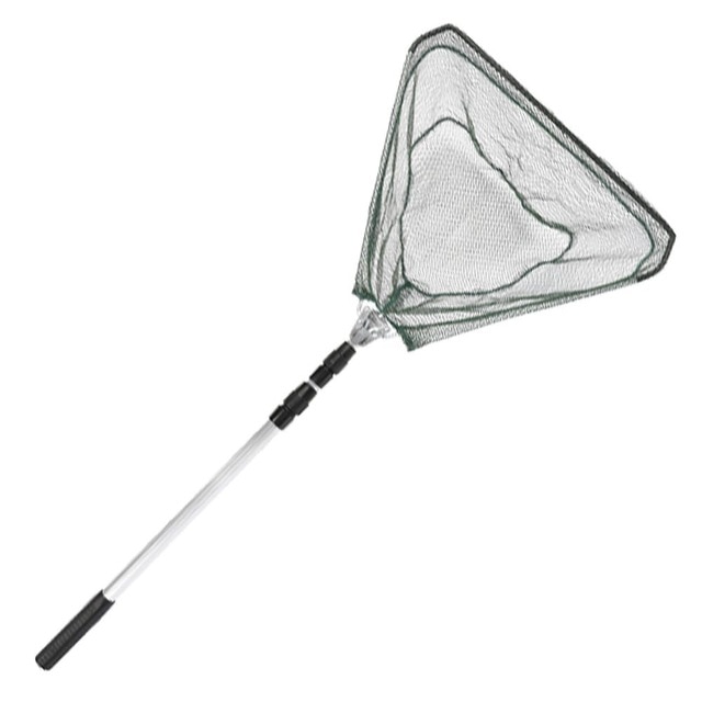 Aluminum Alloy Fishing Landing Net Telescopic Mesh Fish Catch Outdoor Fishing Folding Net for Bird Portable Release Lightweight: Green