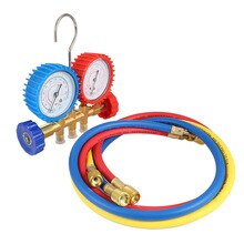 Car Refrigerant Tables Colored-hoses Manifold Gauge Car Gauges Tool for Automotive Air Conditioning System