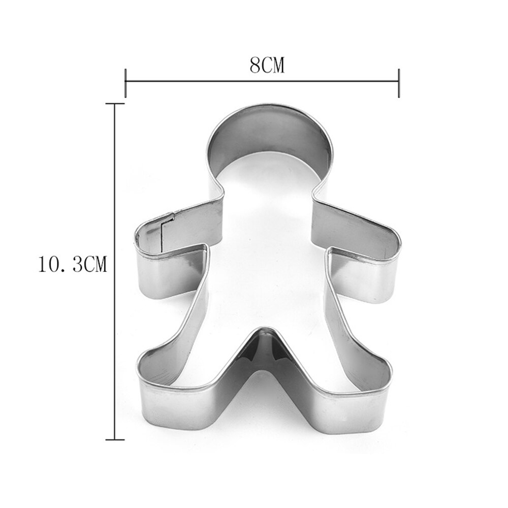 3pcs/set Christmas Cookie Cutter Tools Stainless Steel Gingerbread Men Shaped Biscuit Mold Kitchen Cake Decorating Tools