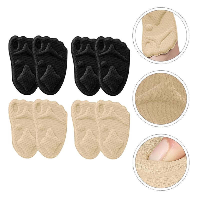 4 Pairs Ademend Non-Slip Half-Size Pad Hoge Hakken Anti-Pijn Voetzool Pad Voor Reizen werken Thuis