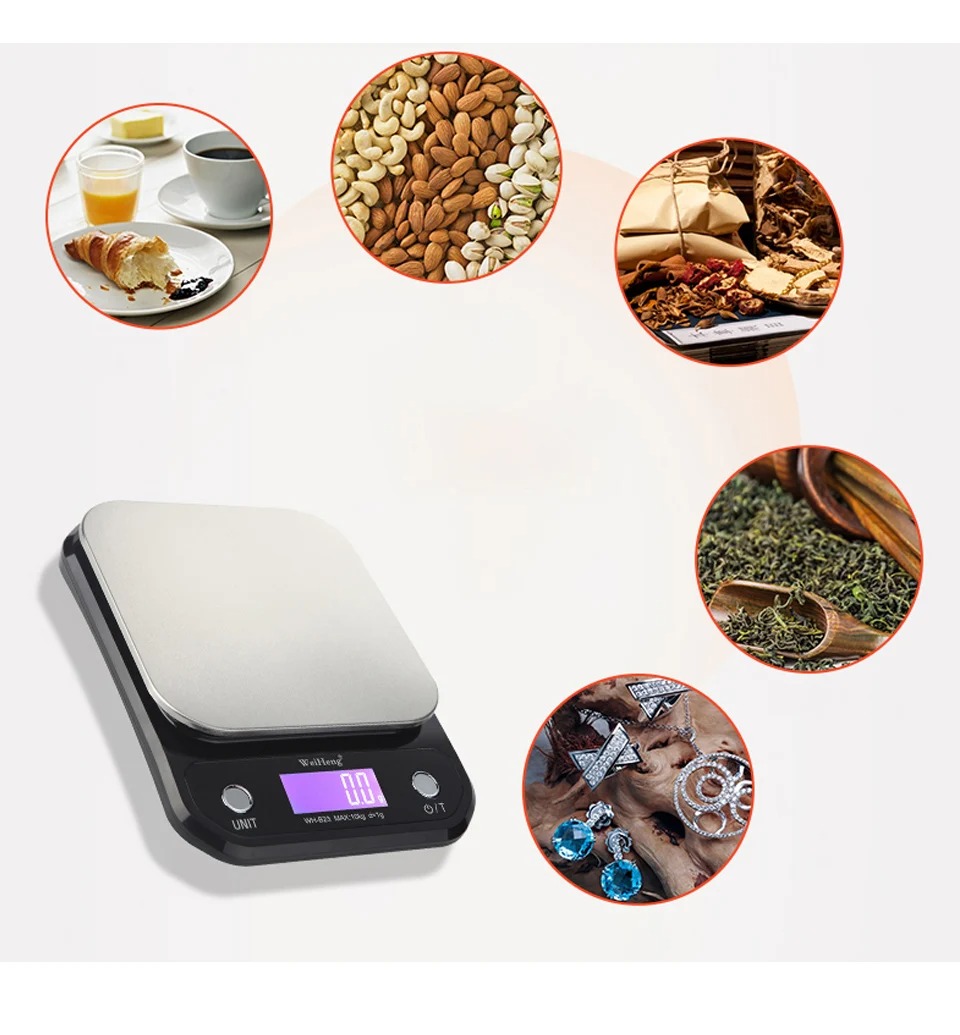 Keuken Digitale Weegschaal Met Lcd-Display 5Kg/10Kg Huishoudelijke Draagbare Tafel Weegschaal Voedsel Bakken Weegschaal Keuken Weegschaal Weegschaal