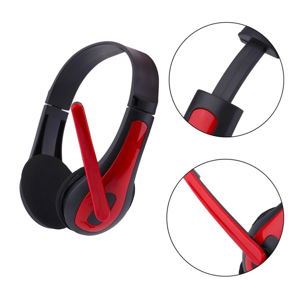 3.5Mm Hoofdtelefoon Hoofdband Met Microfoon Wired Hoofdtelefoon Stereo Spelen Gaming Met Microfoon Voor Computer Laptop Pc Game
