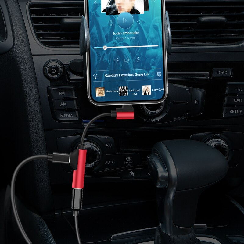 2 In 1 Dubbele Verlichting Opladen Audio Adapters Voor Iphone Xs Max X Xr 11 Pro 8 7 Plus Ios 12 Lading Aux Splitter Kabel Connector