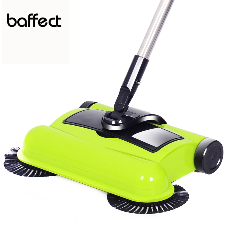 balayeuse d'acier inoxydable Type de poussée balai magique pelle à poussière poignée ménage aspirateur main poussée balayeuse de plancher