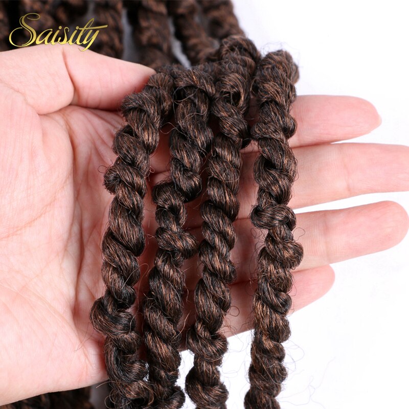 Saisity passion twist haak synthetisch haar voorgelust haakwerk voorgedraaid haar ombre extensions vlechthaar