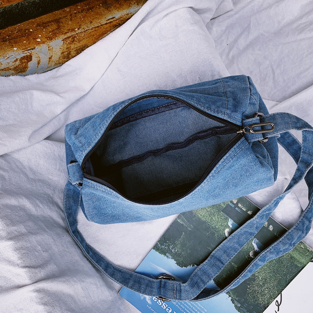 Frauen Handtaschen Messenger Leinwand Modische Denim Jean Kunst Einkaufen Mummy Schulter Messenger Blues Umhängetasche Totes #20
