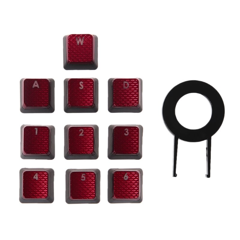 Teclas para teclado mecánico Corsair K70, K65, K95, G710, RGB, STRAFE, OEM, Compatible con interruptor MX, 10 unids/pack: Rojo