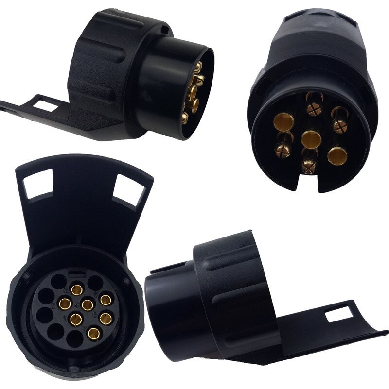 7 to 13- pins tilhengerkobling 12v tilhengerfeste tilhengerplugg adapter rv tilbehør holdbare vanntette plugger stikkontakt adapter beskytter