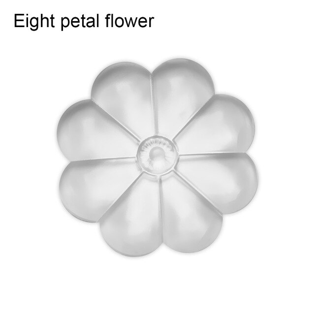 Safety Shock Absorber Door Handle Bumpers Mute Door Stoppers Wall Protection Security Pu Waterable Transparent Wall Protectors: Eight petal flower