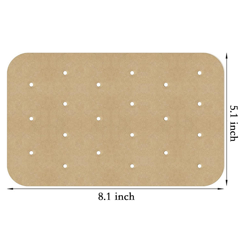 50 pz friggitrice ad aria carta usa e getta pergamena pasta di legno piroscafo carta da forno per friggitrice ad aria accessori per friggitrice ad aria: stile C1