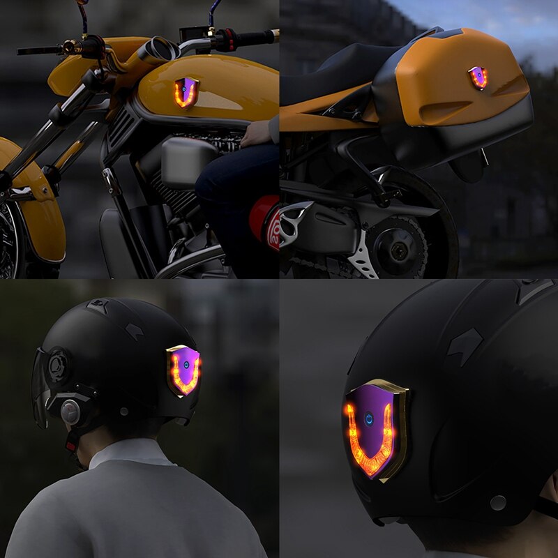 Universal Motorcycle Helmet Light Riding Warning LED Safe Lamp for Cycling