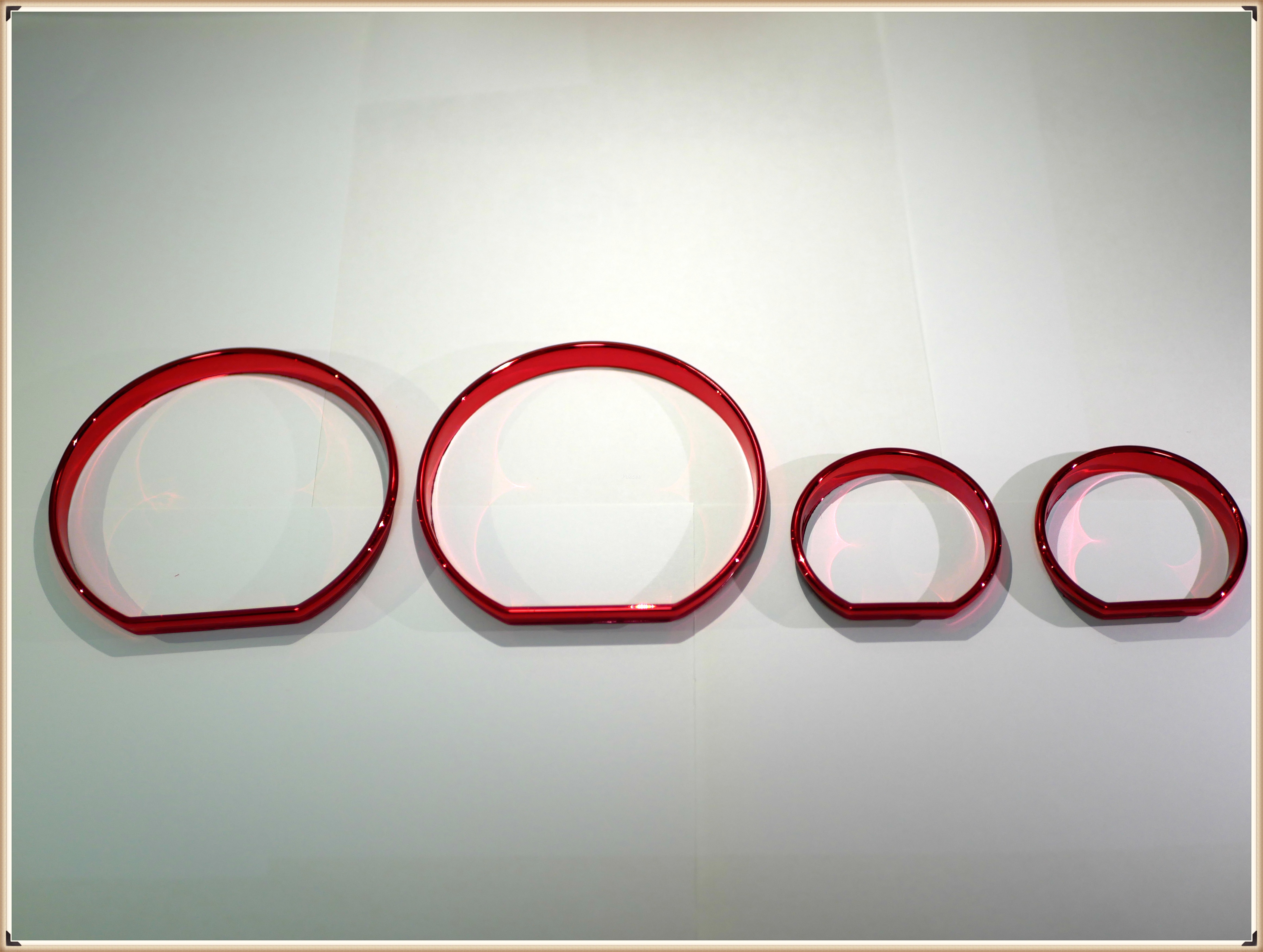 Rød speedometer gauge ring ring bezel trim krom tacho ringe til bmw  e46 1999-2006